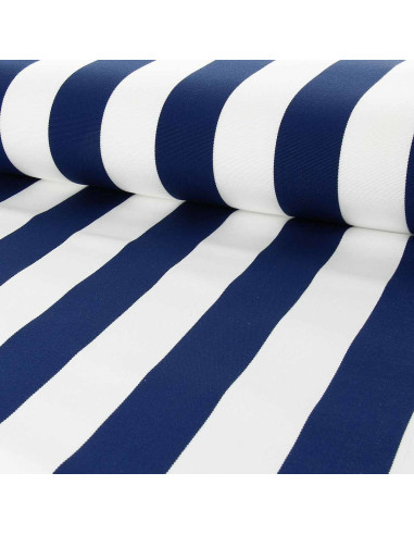 Tela sdraio - Bianco e blu navy