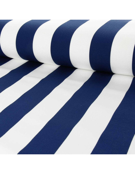 Tela sdraio - Bianco e blu navy