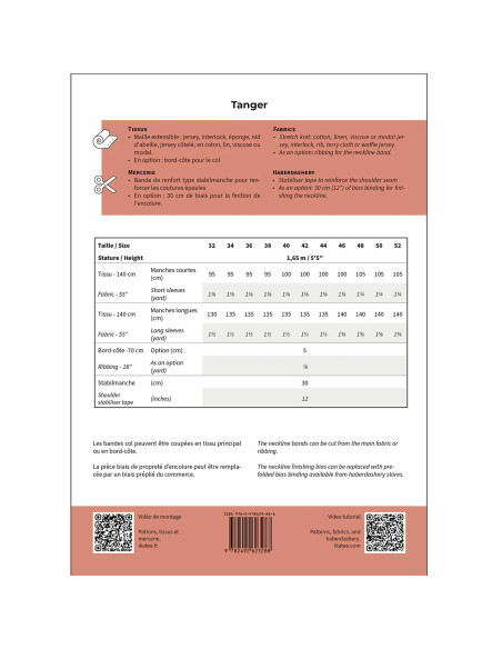Modello di maglietta Tanger - Ikatee