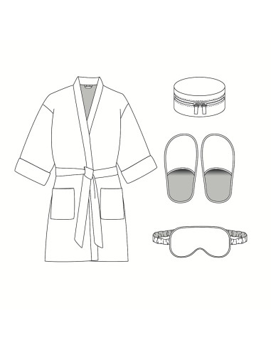Modello di kimono e set da bagno Alessandria - Ikatee