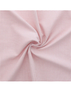 Tessuto Vichy a quadretti - Rosa antico
