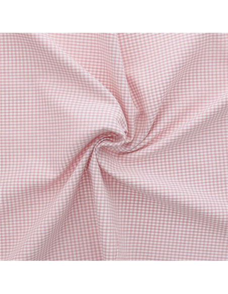 Tessuto Vichy a quadretti - Rosa antico