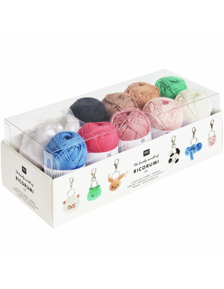 Kit uncinetto Portachiavi Ricorumi - Animali Chingu