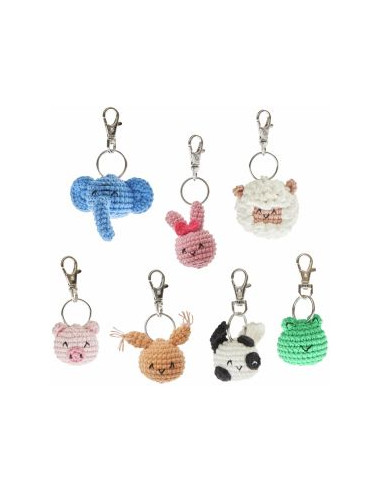 Kit crochet Ricorumi - Portachiavi Chingu animals