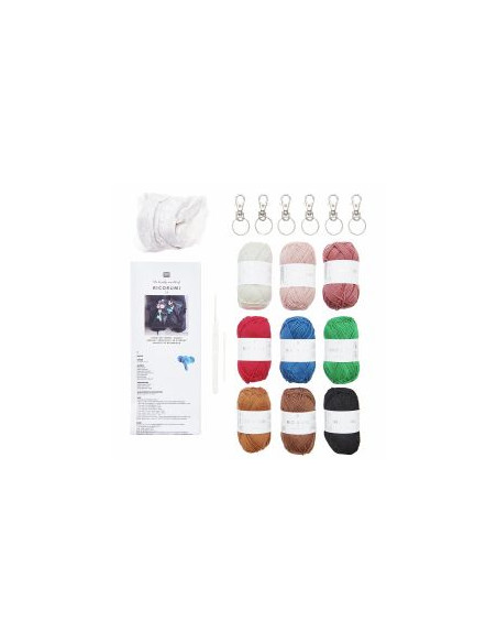 Kit crochet Ricorumi - Portachiavi Chingu animals