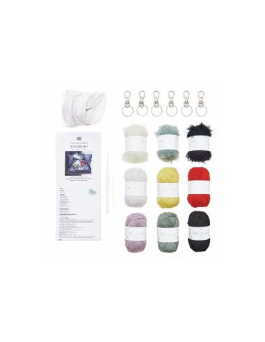 Kit crochet Ricorumi - Portachiavi Chingu sky