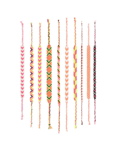 Kit braccialetto brasiliano - Colori neon