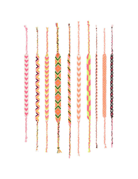 Kit braccialetto brasiliano - Colori neon