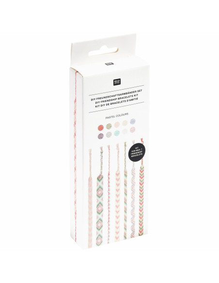 Kit braccialetto brasiliano - Colori pastello