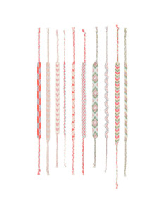 Kit braccialetto brasiliano - Colori pastello 2