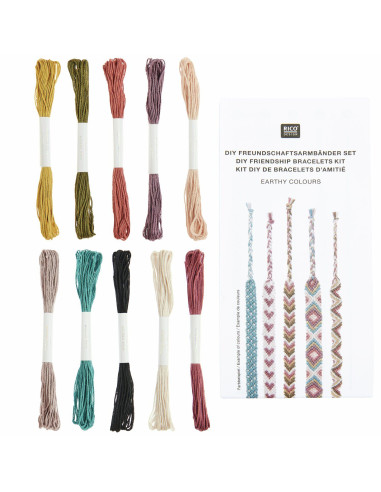 Kit braccialetto brasiliano - Colori terrosi