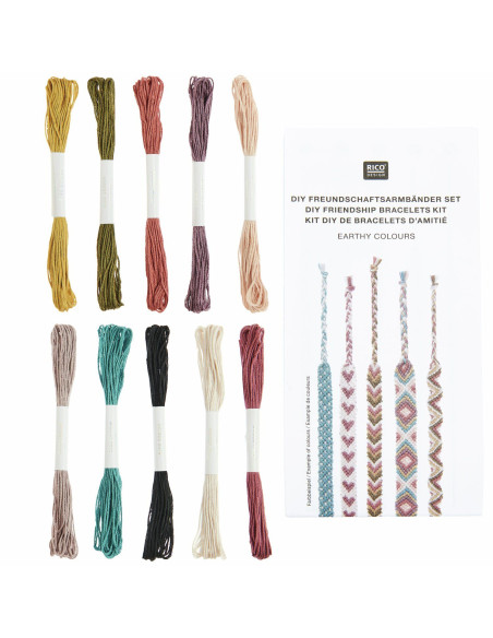 Kit braccialetto brasiliano - Colori terrosi