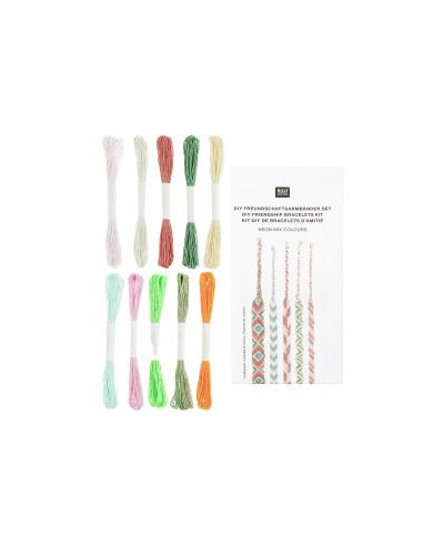 Kit braccialetto brasiliano - Colori mix neon