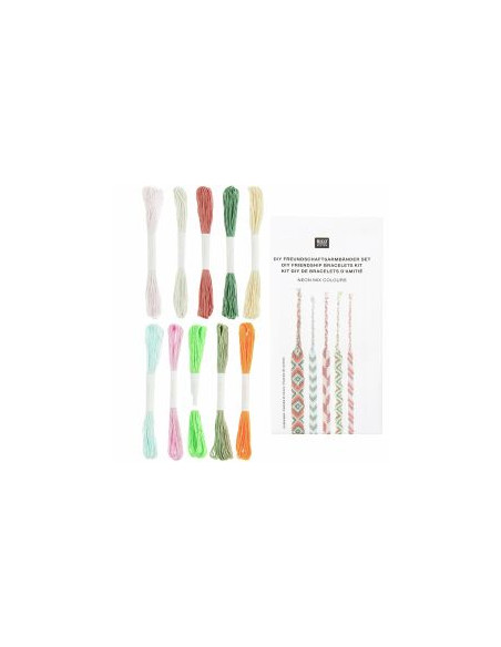 Kit braccialetto brasiliano - Colori mix neon
