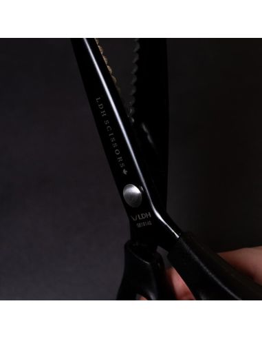 Forbici dentellate nere Midnight 23 cm LDH