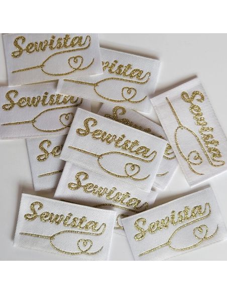 Set di 5 etichette tessute da cucire Sewista