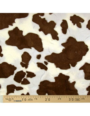 Tessuto finta pelliccia animale - Mucca macchie marroni