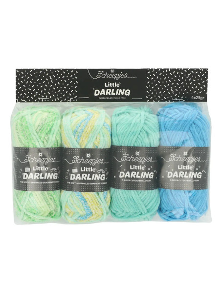 Confezione di 4 gomitoli Scheepjes Little Darling Sprinkled - Puddle Play