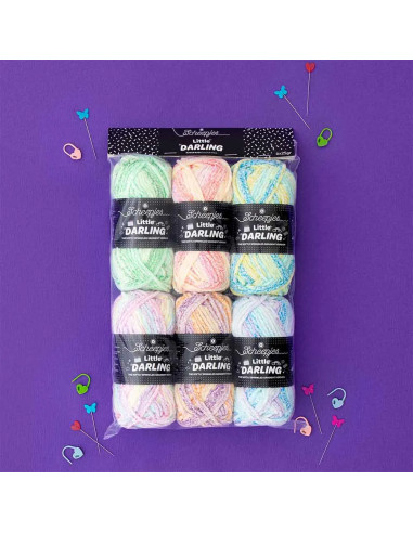 Confezione di 4 gomitoli Scheepjes Little Darling Sprinkled - Puddle Play