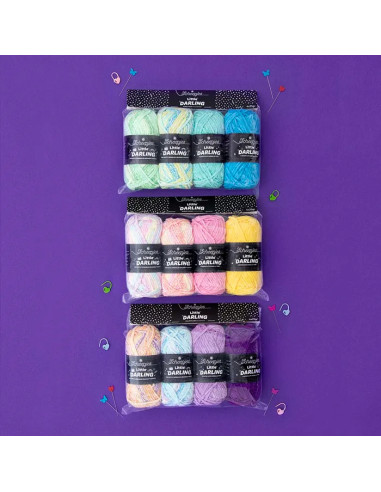 Confezione di 4 gomitoli Scheepjes Little Darling Sprinkled - Puddle Play