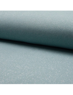 Tessuto felpato glitterato - Verde menta