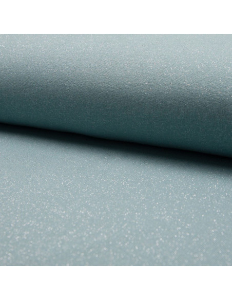 Tessuto felpato glitterato - Verde menta