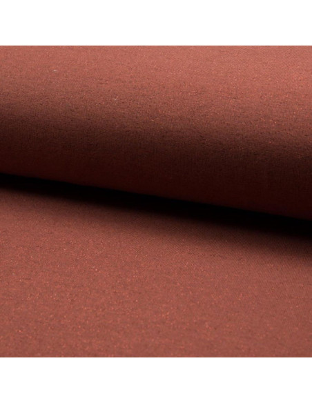 Tessuto felpato glitterato - Terracotta