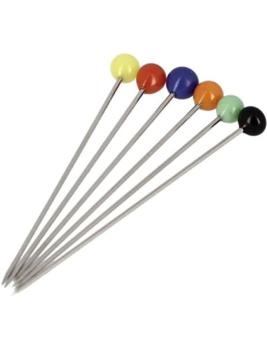 Scatola di 100 spilli con testa di vetro extra-lunghi assortiti Bohin