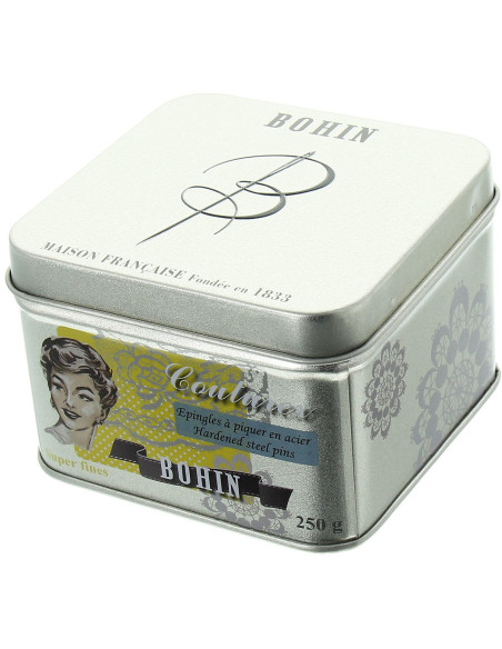 Scatola di 250 gr di spilli super-fini Bohin