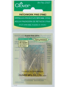 Scatola di 100 spilli ultra-sottili per patchwork Clover