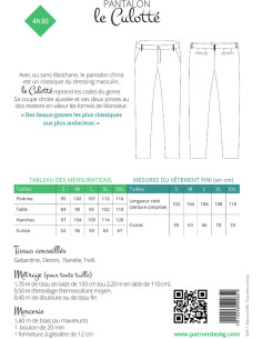 Modello di pantaloni chino da uomo Le Culotté - Les BG 2