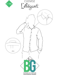 Modello di camicia da uomo L'Élégant - Les BG
