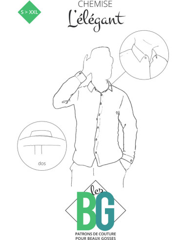 Modello di camicia da uomo L'Élégant - Les BG