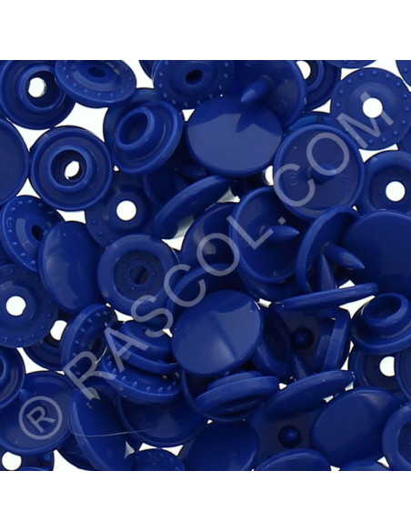 Confezione di 25 bottoni a pressione in resina KAM rotondi - Blu marino
