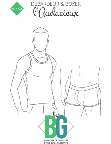 Modello di boxer e canottiera da uomo L'Audacieux - Les BG