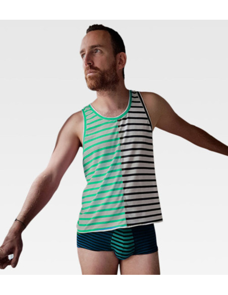 Modello di boxer e canottiera da uomo L'Audacieux - Les BG