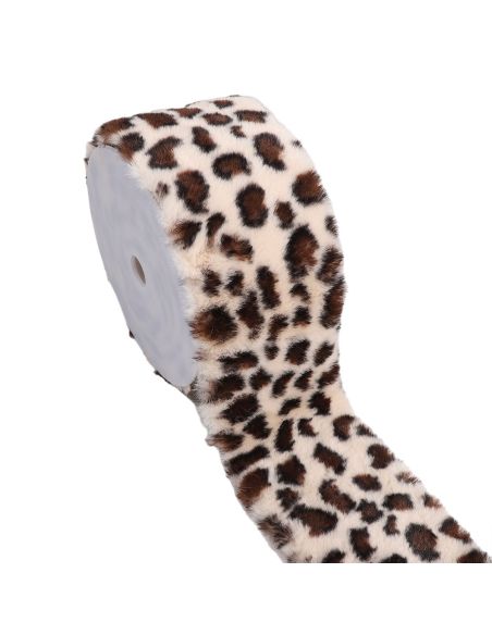 Fourrure synthétique animal - Beige foncé