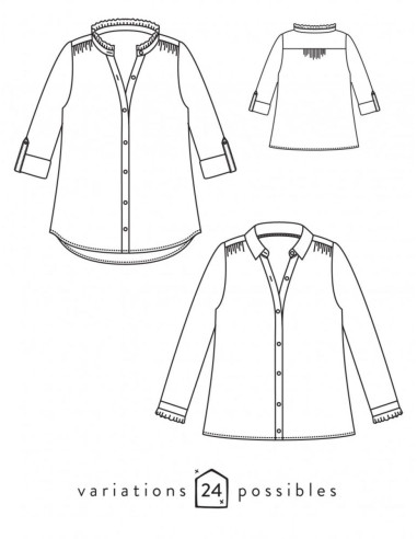 Modello di camicia o abito Azur - Atelier Scämmit