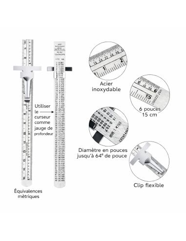 Jauge glissante 5 en 1