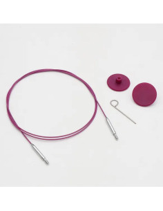 Câble pivotant Swivel Thin & Flex pour aiguilles KnitPro - Violet