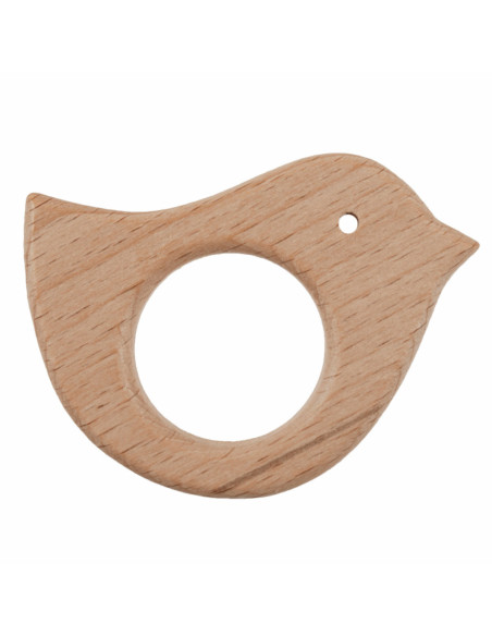 Anello da dentizione in legno - Uccello