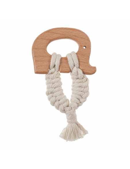 Anello da dentizione in legno - Elefante