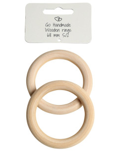 Anelli in legno per sonagli e giostrine 68 mm