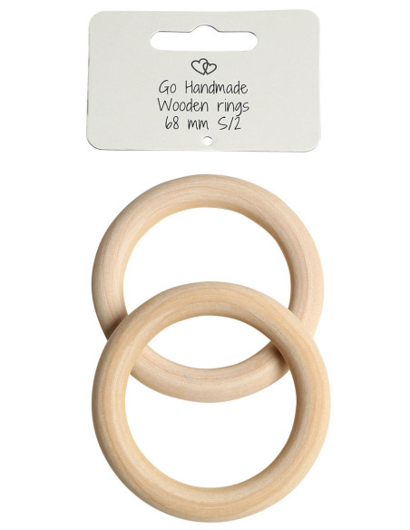 Anelli in legno per sonagli e giostrine 68 mm