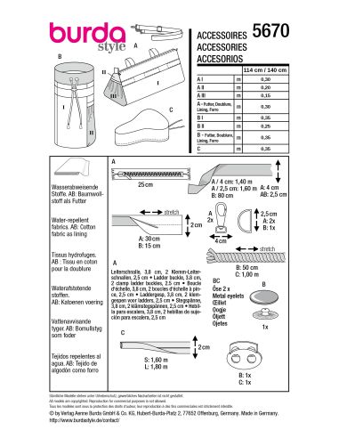 Patron d'ensemble cycliste - Burda 5670