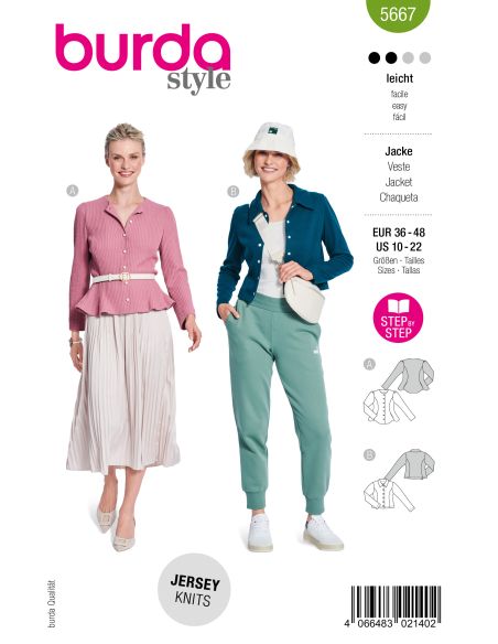 Patron de cardigan - Burda 5667
