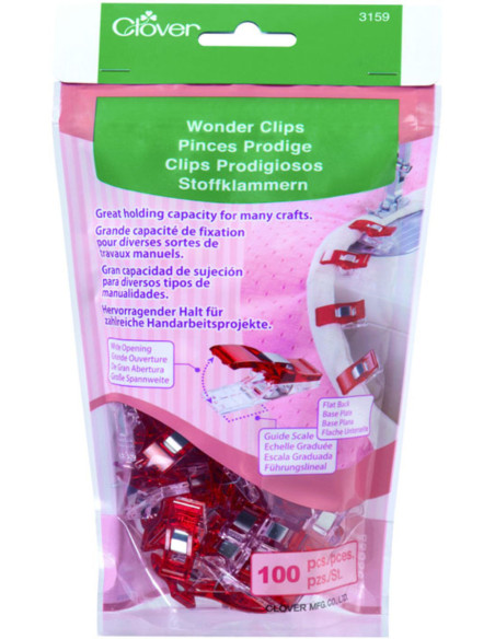 Confezione di 100 mollette Prodige Clover - Rosso