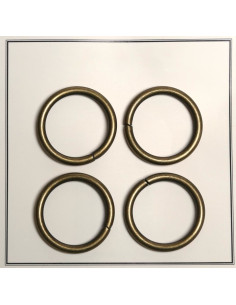 Anelli rotti per borse 30 mm - Bronzo