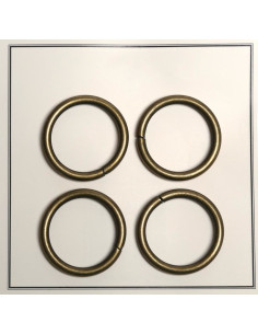 Anelli rotti per borse 28 mm - Bronzo