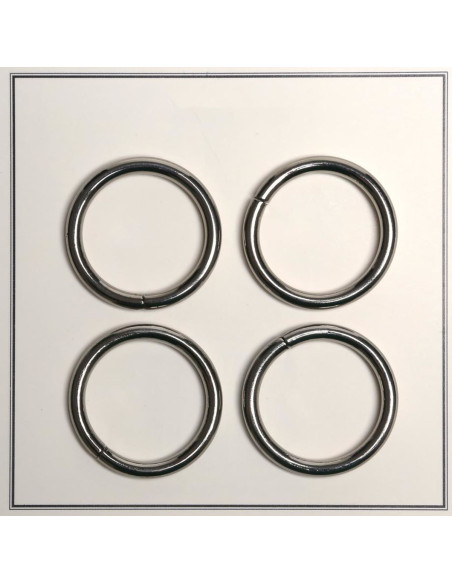 Anelli rotti per borse 28 mm - Argento